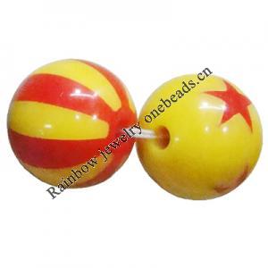 Handmade Solid Acrylic Beads, Round 12mm, Sold by Bag