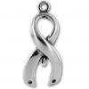 Zinc alloy Jewelry Pendants, Nickel-free & Lead-free, Awareness Ribbon Charm with 2 Loop, A Grade 21x11.5mm, Sold by PC