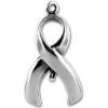 Zinc alloy Awareness Ribbon Charm with Loop, 25x14mm, Nickel-free & Lead-free, Sold by PC
