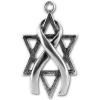 Zinc alloy Jewelry Pendants, Awareness Ribbon with Star of David, 33x19mm, Sold by PC
