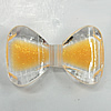 Acrylic Enamal Beads, Bowknot 50x30mm Hole:3mm, Sold by Bag