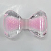 Acrylic Enamal Beads, Bowknot 50x30mm Hole:3mm, Sold by Bag