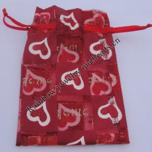 Organza Gift Jewelry Bag, 70x90mm Sold by Bag