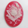 Cameos Resin Beads, No-Hole Jewelry findings, 37x27mm, Sold by Bag 
