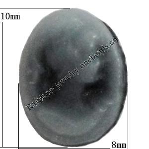 Cameos Resin Beads, No-Hole Jewelry findings, 10x8mm, Sold by Bag 