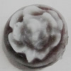 Cameos Resin Beads, No-Hole Jewelry findings, 8mm, Sold by Bag 