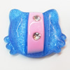 Resin Cabochons, No Hole Headwear & Costume Accessory, Animal with Acrylic Zircon 24x32mm, Sold by Bag