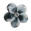 Resin Cabochons, No Hole Headwear & Costume Accessory, Flower with Acrylic Zircon 15mm, Sold by Bag