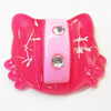 Resin Cabochons, No Hole Headwear & Costume Accessory, Animal with Acrylic Zircon 24x32mm, Sold by Bag