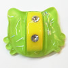 Resin Cabochons, No Hole Headwear & Costume Accessory, Animal with Acrylic Zircon 24x32mm, Sold by Bag