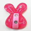 Resin Cabochons, No Hole Headwear & Costume Accessory, Animal Head with Acrylic Zircon 29x30mm, Sold by Bag