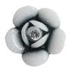 Resin Cabochons, No Hole Headwear & Costume Accessory, Flower with Acrylic Zircon 18mm, Sold by Bag