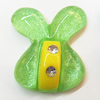 Resin Cabochons, No Hole Headwear & Costume Accessory, Animal Head with Acrylic Zircon 29x30mm, Sold by Bag