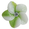 Resin Cabochons, No Hole Headwear & Costume Accessory, Flower with Acrylic Zircon 20mm, Sold by Bag