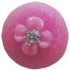 Resin Cabochons, No Hole Headwear & Costume Accessory, Flat Round with Acrylic Zircon 12mm, Sold by Bag