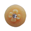 Resin Cabochons, No Hole Headwear & Costume Accessory, Flat Round with Acrylic Zircon 12mm, Sold by Bag