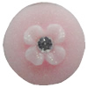 Resin Cabochons, No Hole Headwear & Costume Accessory, Flat Round with Acrylic Zircon 12mm, Sold by Bag