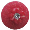 Resin Cabochons, No Hole Headwear & Costume Accessory, Flat Round with Acrylic Zircon 12mm, Sold by Bag