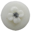 Resin Cabochons, No Hole Headwear & Costume Accessory, Flat Round with Acrylic Zircon 12mm, Sold by Bag