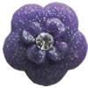 Resin Cabochons, No Hole Headwear & Costume Accessory, Flower with Acrylic Zircon 12mm, Sold by Bag