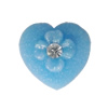 Resin Cabochons, No Hole Headwear & Costume Accessory, Heart with Acrylic Zircon 12mm, Sold by Bag