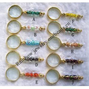 Lampwork Glass Magnifier, About About 165x50mm, Sold by PC