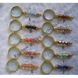 Lampwork Glass Magnifier, About About 165x50mm, Sold by PC