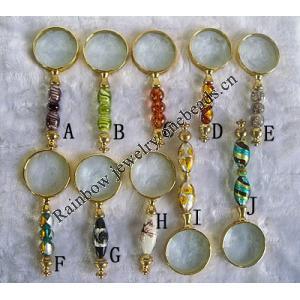 Lampwork Glass Magnifier, About About 165x50mm, Sold by PC