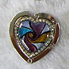 Lampwork Glass Bag hook, Heart About 50mm, Sole by PC