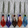 Lampwork Glass Envelopes knife, Leaf About 160x50mm, Sold by PC