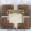 Lampwork Glass Ashtray, Square 105x105mm, Sold by PC 