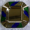 Lampwork Glass Ashtray, Polygon 125x125mm, Sold by PC 