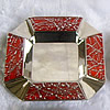 Lampwork Glass Ashtray, Polygon 125x125mm, Sold by PC 