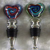 Lampwork Glass Bottle Stopper, Heart About 100mm, Sold by PC