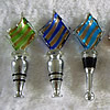 Lampwork Glass Bottle Stopper, Diamond About 110mm, Sold by PC