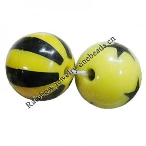 Handmade Solid Acrylic Beads, Round 12mm, Sold by Bag