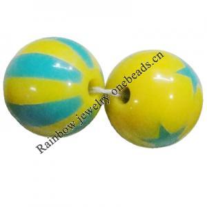 Handmade Solid Acrylic Beads, Round 12mm, Sold by Bag