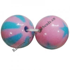 Handmade Solid Acrylic Beads, Round 20mm, Sold by Bag