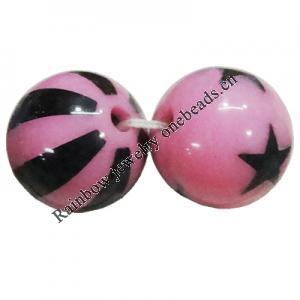 Handmade Solid Acrylic Beads, Round 12mm, Sold by Bag