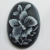 Cameos Resin Beads, No-Hole Jewelry findings, 25x18mm, Sold by Bag 