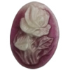 Cameos Resin Beads, No-Hole Jewelry findings, 23x17mm, Sold by Bag 