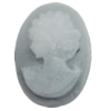 Cameos Resin Beads, No-Hole Jewelry findings, 24x18mm, Sold by Bag 