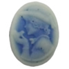 Cameos Resin Beads, No-Hole Jewelry findings, 24x18mm, Sold by Bag 