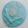 Cameos Resin Beads, No-Hole Jewelry findings, 28mm, Sold by Bag 