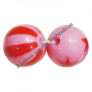 Handmade Solid Acrylic Beads, Round 20mm, Sold by BagHandmade Solid Acrylic Beads, Round 20mm, Sold by Bag
