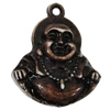 Imitation Wood Acrylic Pendants, Buddha 40x33mm Hole:3.5mm, Sold by Bag