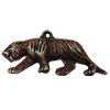 Imitation Wood Acrylic Pendants, Tiger 69x29mm Hole:3mm, Sold by Bag
