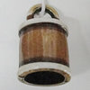 Imitation Wood Acrylic Pendants, Bucket 23x14mm, Sold by Bag