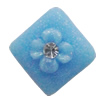 Resin Cabochons, No Hole Headwear & Costume Accessory, Diamond with Acrylic Zircon 14mm, Sold by Bag