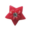 Resin Cabochons, No Hole Headwear & Costume Accessory, Star with Acrylic Zircon 12mm, Sold by Bag